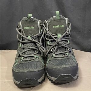Northside Lace Up Boots - Gray and Green